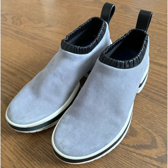 Stuart Weitzman 612 Dove Tail Blue Gray Suede leather sneakers Women’s size 8.5 - Picture 4 of 16